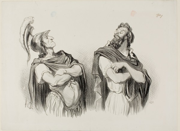 Achilles and Agamemnon. Achilles:, And what do I care about your Troy!, plate one from Physionomies