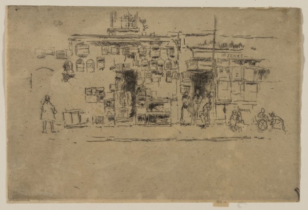 Bird-Cages, Chelsea, 1887, James McNeill Whistler, American, 1834-1903, United States, Etching and
