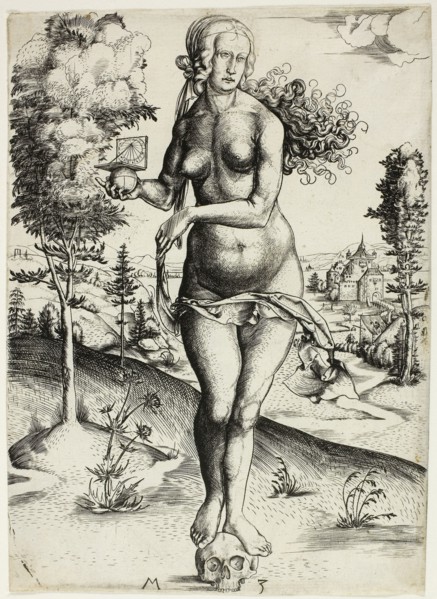 Memento Mori, 1500/02, Master M.Z., German, active 1500-1550, Germany, Engraving in black on ivory