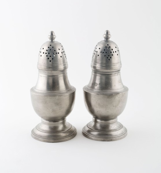 Pair of Casters, Late 18th century, Probably Germany, Germany, Pewter, 17.8 x 7.9 cm (7 x 3 1/8 in