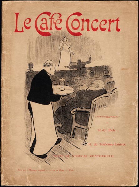 Portfolio Cover for Le Café-Concert, 1893, Henri-Gabriel Ibels (French, 1867-1936), printed by