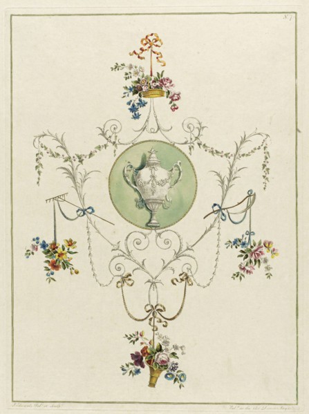 Decorative Floral Print, from A Collection of Flowers Drawn after Nature, 1793, John Edwards,
