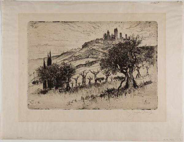 Towers of San Gimignano, Outside theWalls, 1883, Joseph Pennell, American, 1857-1926, United