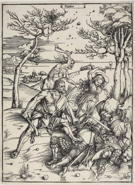 Hercules Conquering the Molionide Twins, c. 1496, Albrecht Dürer, German, 1471-1528, Germany,
