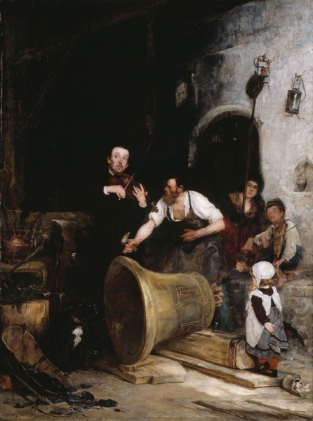 Toning the Bell, 1874, Walter Shirlaw, American, born Scotland, 1838–1909, Munich, Oil on canvas,