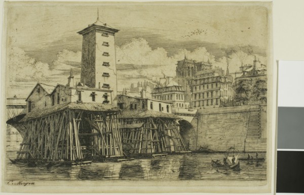La Pompe Notre-Dame, Paris, 1852, Charles Meryon, French, 1821-1868, France, Etching with drypoint