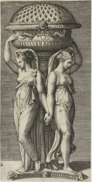 The Incense Burner, c. 1520, Marcantonio Raimondi (Italian, c. 1480-1534), after Raphael (Raffaello