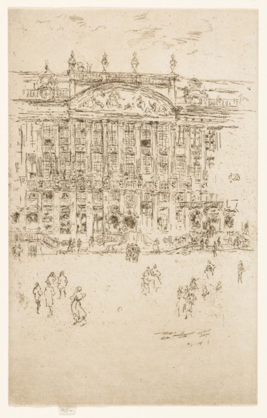 Grand’ Place, Brussels, 1887, James McNeill Whistler, American, 1834-1903, United States, Etching