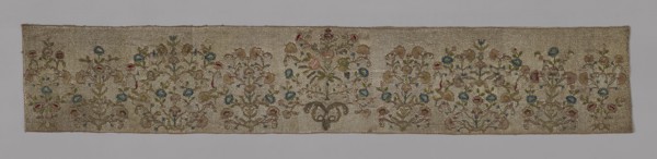Altar Back, 19th century, France, Embroidered in silver and gold metal wrapped fiber cord, silver