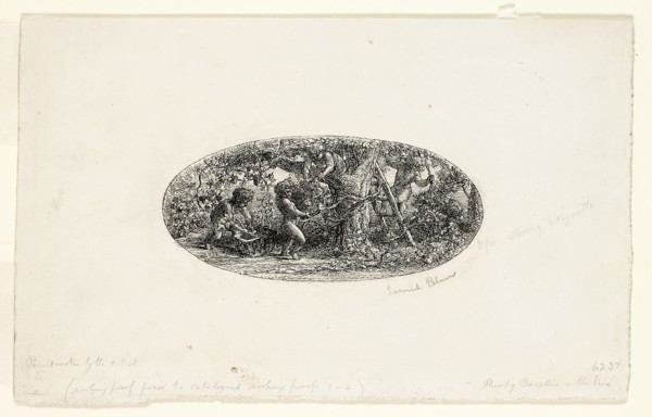 Plumpy Bacchus, n.d., Samuel Palmer, English, 1805-1881, England, Etching in black on paper, 52 ×