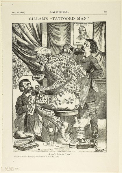 Love’s Labor Lost, from America, published December 12, 1889, originally published in Puck on May