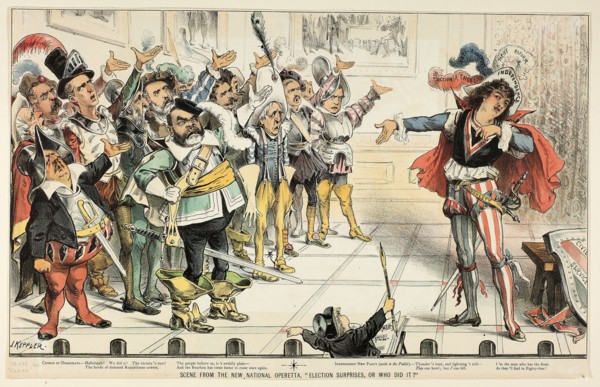 Scene from the New National Operetta, from Puck, 1883, Joseph Keppler, American, 1838-1894, United