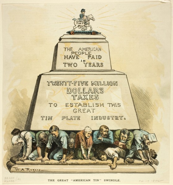 The Great American Tin Swindle, published October 19, 1892, William Allen Rogers, American,