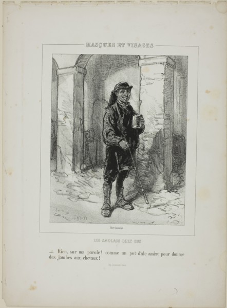 Les anglais chez eux:, Rien, sur ma parole!…, 1853, Paul Gavarni, French, 1804-1866, France,
