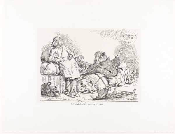 Muleteers of Tetuan, 1833, Eugène Delacroix, French, 1798-1863, France, Lithograph in black on