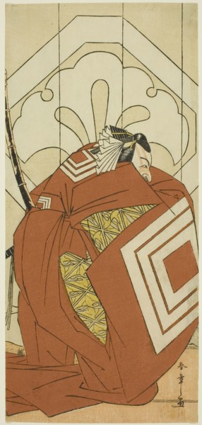 The Actor Ichikawa Danjuro V in a Shibaraku Role, Probably as Kato Hyoeisa Shigemitsu, in the Third