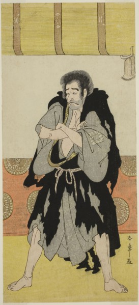 The Actor Ichikawa Danjuro V as the Monk Mongaku Disguised as Seizaemon Bozu in the Play Oakinai