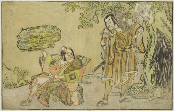 The Actors Matsumoto Koshiro II as Osada no Taro Kagemune Disguised as the Woodcutter Gankutsu no