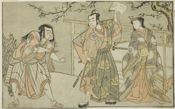 The Actors Yamashita Yaozo I as Ono no Komachi (right), Matsumoto Koshiro II as Godai Saburo