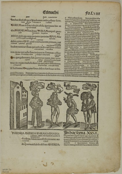 The Eunuch from Terenti cum directorio, Plate 29 from Woodcuts from Books of the 15th Century,