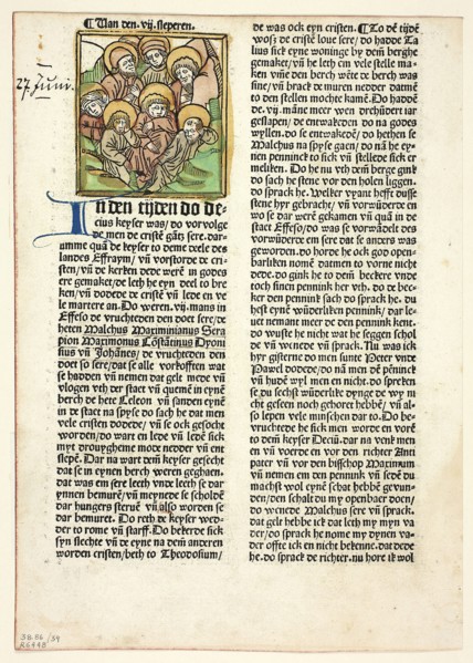 The Seven Sleepers from Der Heiligen Leben, Sommerteil (Lives of the Saints, Summertime), Plate 39