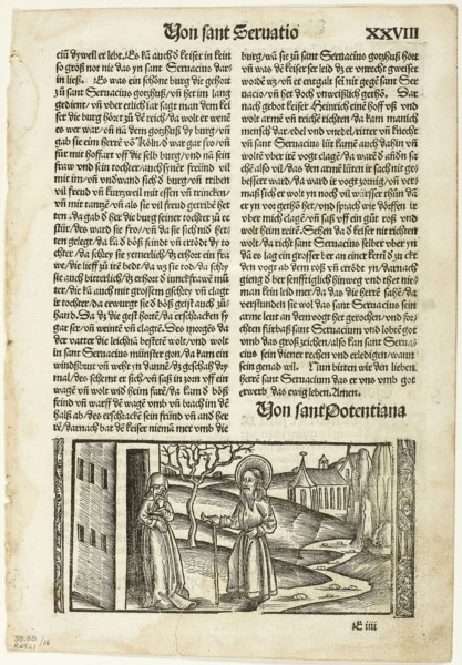 Illustration from Das Leben der Heiligen, plate sixteen from Woodcuts from Books of the XVI