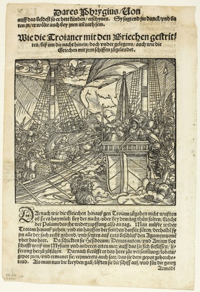 Illustration from Von dem Troianischen Krieg, plate 24 from Woodcuts from Books of the XVI Century,