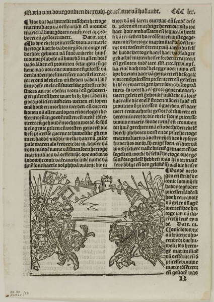 Illustration from Coronijke van Hollandt, plate 58 from Woodcuts from Books of the XVI Century,