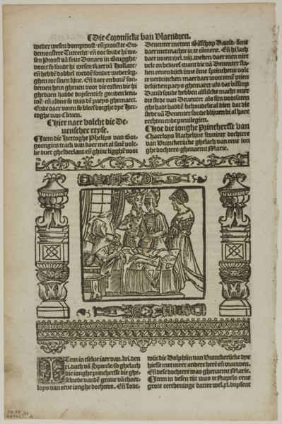 Illustration from Coronijke van Flaendren, plate 59 from Woodcuts from Books of the XVI Century,