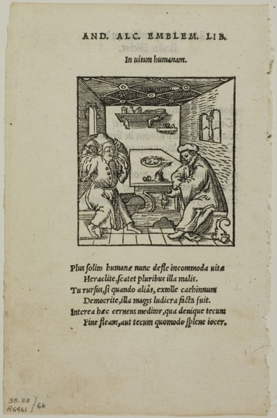 Illustration from Livret des Emblemes by Andreas Alciatus, plate 66 from Woodcuts from Books of the