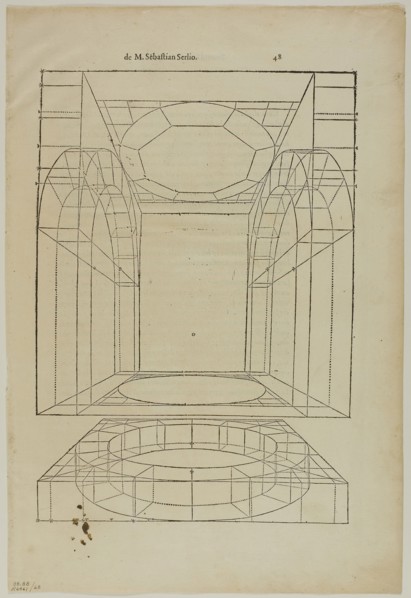 Architectural Drawing from Le livre d’ Architecture, plate 68 from Woodcuts from Books of the XVI