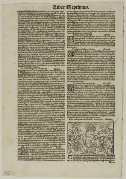 Leaf from Catalogus Sanctorum by Petrus Natalibus, plate 75 from Woodcuts from Books of the XVI