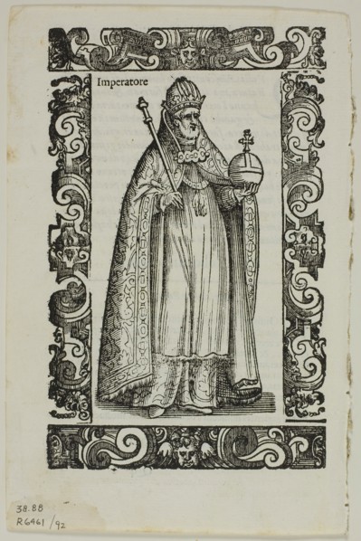 Leaf from Habiti antichi e moderni, plate 92 from Woodcuts from Books of the XVI Century, 1598,