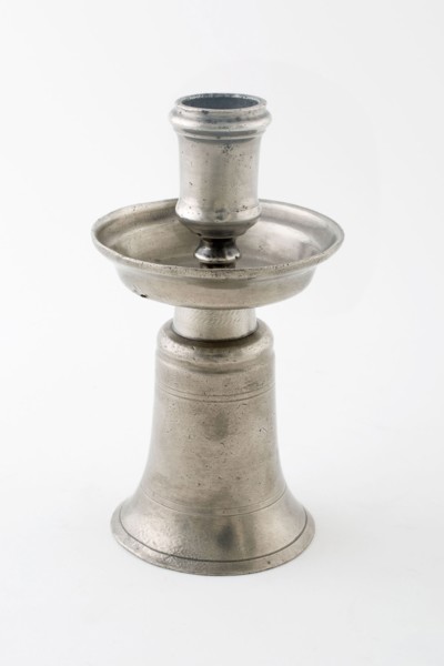 Candlestick on Bell-Shaped Base, 17th century, Netherlands, Netherlands, Pewter, 14.6 x 7.6 cm (5