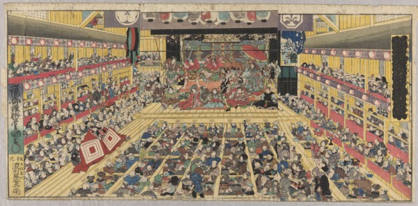 Flourishing of Edo Pictures Depicting Dances (Odori keiyo Edo-e no sakae), 1858, Utagawa Kunisada I