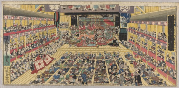 Flourishing of Edo Pictures Depicting Dances (Odori keiyo Edo-e no sakae), 1858, Utagawa Kunisada I