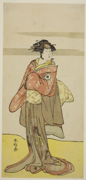The Actor Iwai Hanshiro IV as Hitomaru Disguised as the Geisha Oshun in the Play Edo no Hana Mimasu