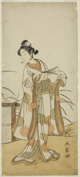 The Actor Segawa Kikunojo III as Aigo no Waka in the Play Chigo Sakura Jusan Kane, Performed at the