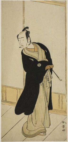 The Actor Matsumoto Koshiro IV as Izutsu Onnanosuke (?) in the Play Keisei Tsuki no Miyako (?),