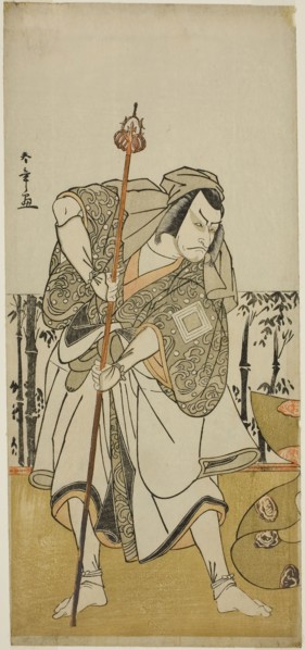 The Actor Ichikawa Danjuro V as Taira no Masakado Disguised as the Pilgrim Junjo in the Play