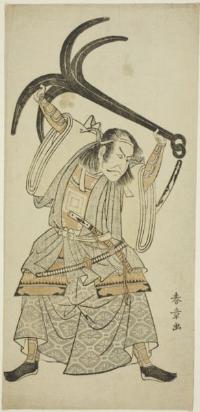 The Actor Ichikawa Danjuro IV as Taira no Tomomori disguised as Tokaiya Gimpei in the scene