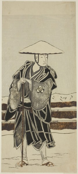 The Actor Bando Mitsugoro I as Abbot Saimyo-ji Tokiyori, Disguised as a Monk, in the Joruri Onna