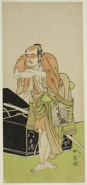 The Actor Otani Tomoemon I as Kawatabiya Mombei in the Play Oyoroi Ebido Shinozuka, Performed at