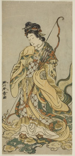 The Actor Nakamura Noshio I as the Goddes Benzaiten of Enoshima in the Play Onno Aruji Hatsuyuki no