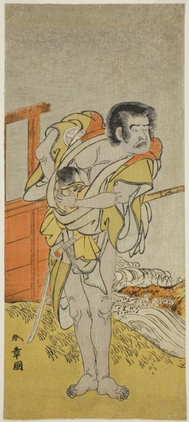 The Actor Otani Tomoemon I as Kasahari Hokkyo in the Play Kazoe Uta Ta Ue Soga, Performed at the
