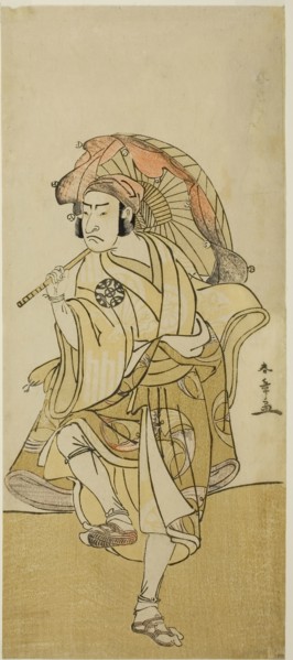 The Actor Nakamura Nakazo I as Onmaya Kisanda Disguised as the Lion Dancer Kakubei in the Play