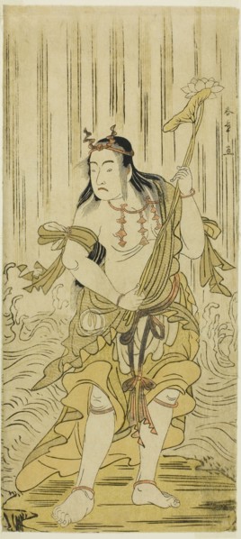 The Actor Sawamura Sojuro III as Kongara Doji in the Play Kitekaeru Nishiki no Wakayaka, Performed