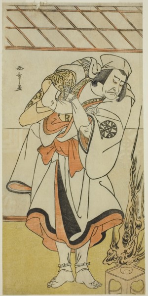 The Actor Nakamura Nakazo I as Chinzei Hachiro Tametomo Disguised as an Ascetic Monk, in the Play