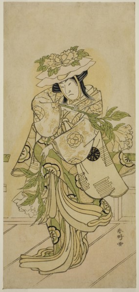 The Actor Nakamura Nakazo I in a Shak-kyo Dance in the Play Aioi Jishi, Performed at the Ichimura