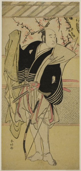 The Actor Onoe Matsusuke I as Yawata no Saburo (?) in the Play Edo no Hana Mimasu Soga (?),